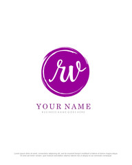 R V RV initial splash logo template vector. A logo design for company and identity business.