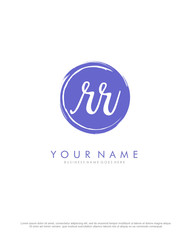 R RR initial splash logo template vector. A logo design for company and identity business.