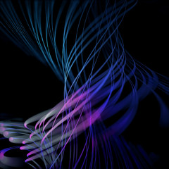 Rotating twister of electrical energy. Print. Abstract glowing tornado. Isolated on a black background.