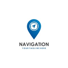 Navigation Logo simple and modern blue