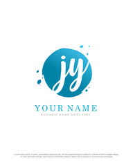 J Y JY initial splash logo template vector. A logo design for company and identity business.