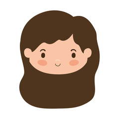 Isolated girl cartoon vector design