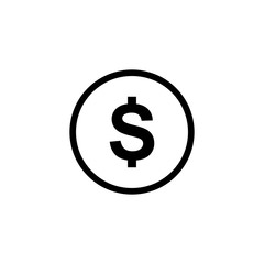 dollar icon money vector design symbol