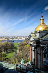 Saint-Petersburg, Russia, May 6, 2015: Panoramic aerial view over St. Petersburg, Russia, from the dome of St. Isaac's Cathedral