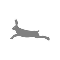 Hare runs icon - vector illustration.