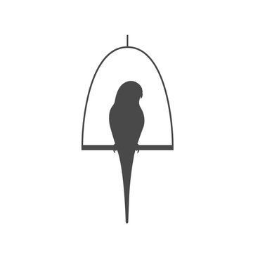 Budgerigar icon - Budgie, parakeet - vector illustration