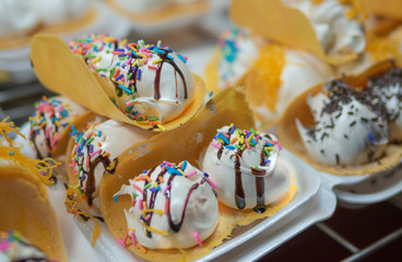 Thai Crispy Pancake  or Khanaom buang.