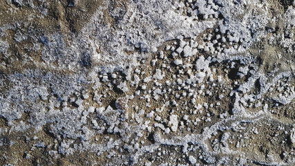 rock texture background with salt crystals