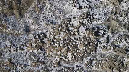 rock texture background with salt crystals