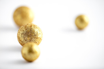 golden glitter christmas balls