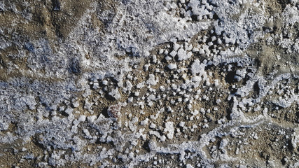 rock texture background with salt crystals