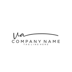 Initial letter VA Signature handwriting Logo Vector