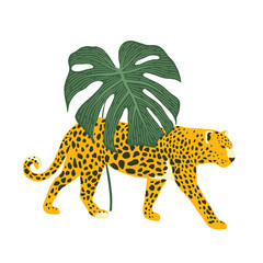 Jungle Leopard Tiger Leaf © Julia Dreams