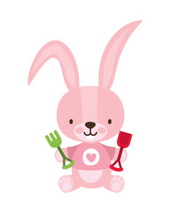 Isolated rabbit cartoon vector design