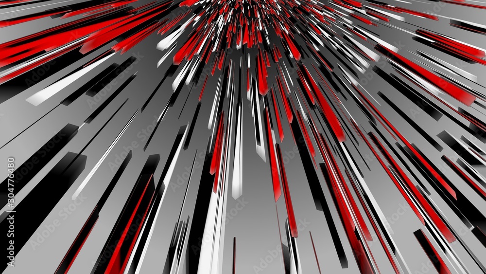 Poster simple geometric line motion element 3d render