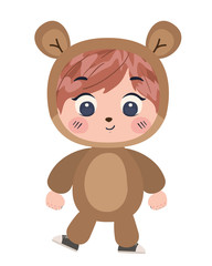 Isolated boy cartoon vector design