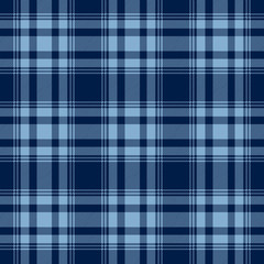 Blue tartan plaid. Stylish textile pattern.