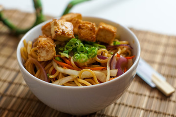 Asian food in a restaurant