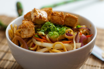 Asian food in a restaurant