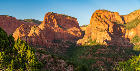 Sunset on Nagunt Mesa and Timber Top Mountain