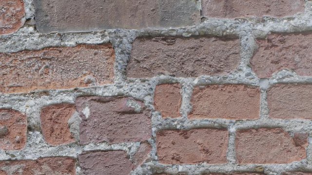  panning of old brick wall abstract video background