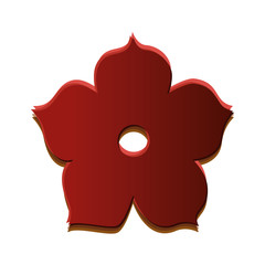 Isolated flower ornament vector design