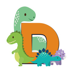 Isolated dinosaurs toy vector design