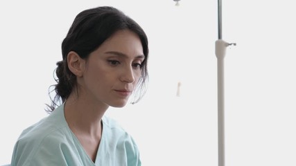Woman patient know bad news about her disease or treatment and look sad.  Concept of patient counselling is important to get better health care to people. - Powered by Adobe