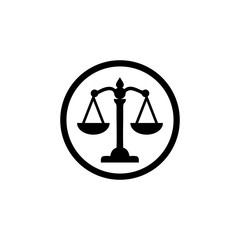 scale icon vector design symbol of legal,justice