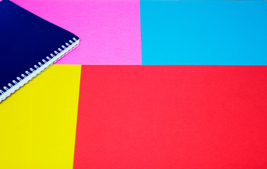 Notepad on a bright background close-up.