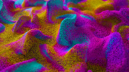 Abstract Colorful Particle Waves