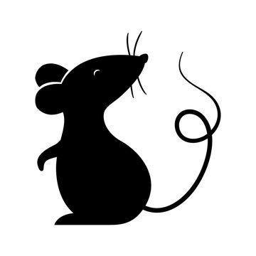 Isolated mouse silhouette vector design