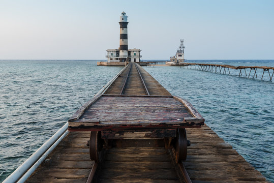 the lighthouse of Daedalus Reef (red sea - Egypt)