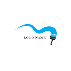Paint brush Logo Template vector icon Illustration design