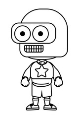 Isolated robot toy vector design
