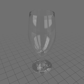Empty snifter glass