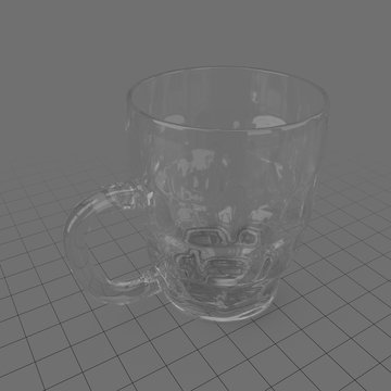 Empty glass beer mug