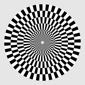 recommend clip art: black and white optical illusion with circles
