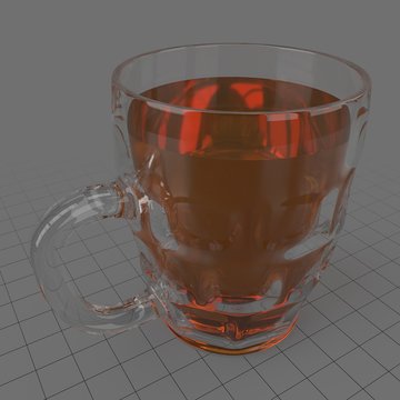 Beer in glass mug