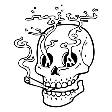 Premium Photo | An Illustration skull tattoo design