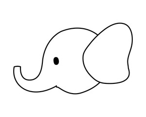 Isolated elephant cartoon vector design