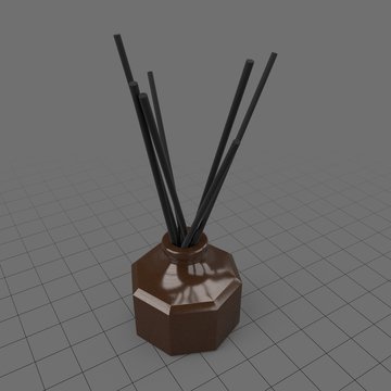 Aromatic reed sticks in ceramic bottle 1