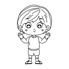 Isolated boy cartoon vector design