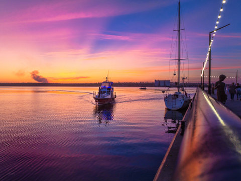 Sunset on the river