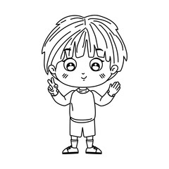 Isolated boy cartoon vector design