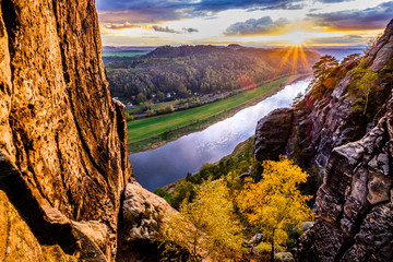 view at the famous bastei hills