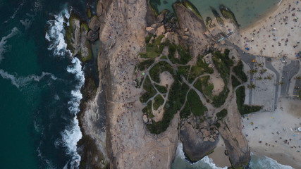 Pedra do Arpoador Copacabana Ipanema Rio de Janeiro Brazil Brasil Praia