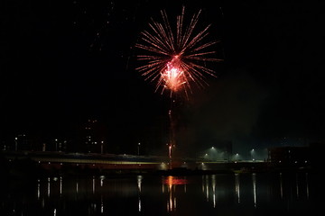 fireworks, night, firework, celebration, festival, water, sky, holiday,