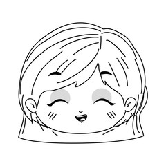 Isolated girl cartoon vector design