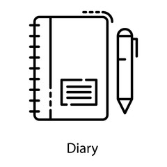  Writing Diary Vector
